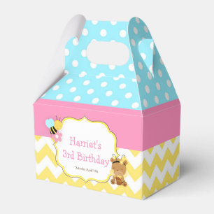 Honey Bear and Bumble Bee Birthday Party Favor Boxes