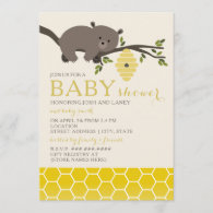Honey Bear Baby Shower Invitation