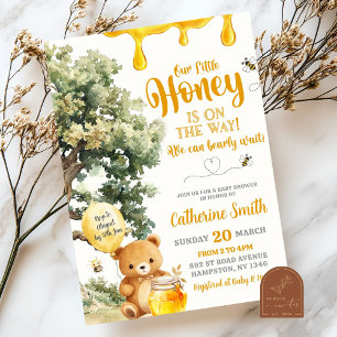 Honey Bear Baby Shower Invitation
