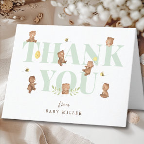 Honey Bear Baby Shower Thank You Card