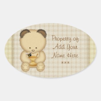Honey Bear Bookplate Stickers by Specialeetees at Zazzle