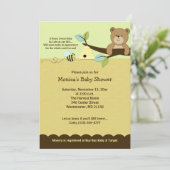 Honey Bear & Bumble Bee Baby Shower Invitation (Standing Front)