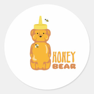 Honey Bear Classic Round Sticker