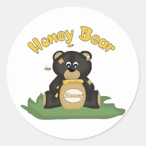 Honey Bear Classic Round Sticker