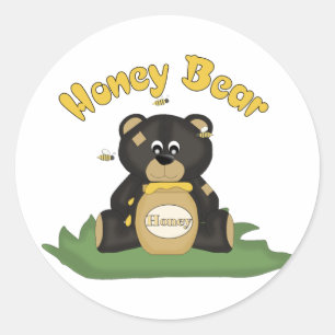 Honey Bear Classic Round Sticker