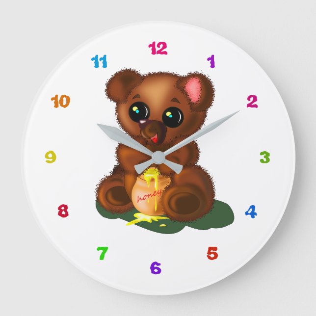 Honey Bear Clock - Custom Colors (Front)