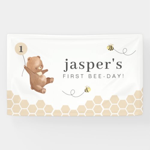 Honey Bear First Bee_day Banner