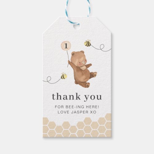 Honey Bear First Bee_day Gift Tags