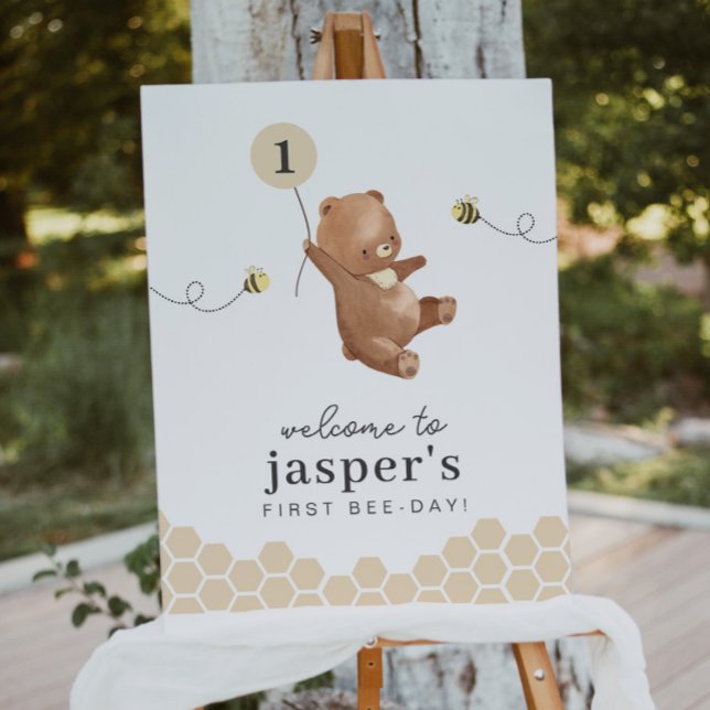 Honey Bear First Bee-day Poster (Creator Uploaded)