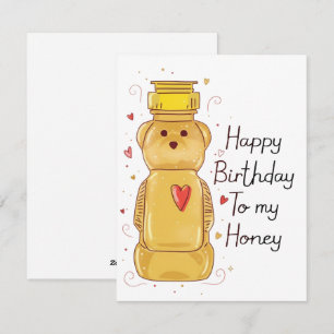 Honey Bear Happy Birthday Card for Girlfriend