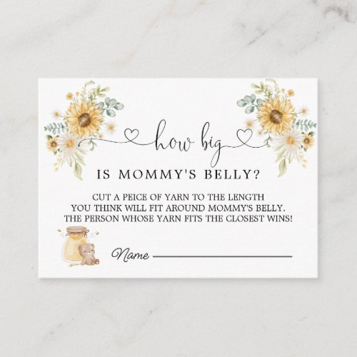 Honey Bear How Big Is Mommys Belly Enclosure Card