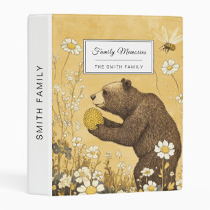 Honey Bear in Wildflower Meadow Mini Binder