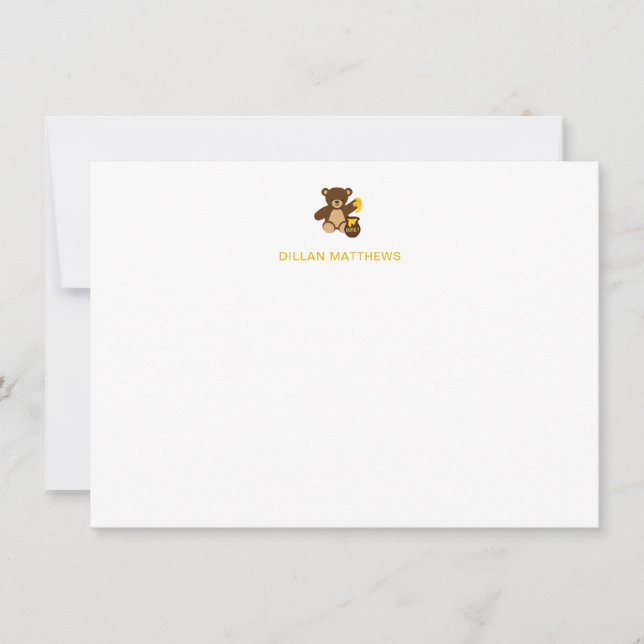 Honey Bear Kids note cards (Front)