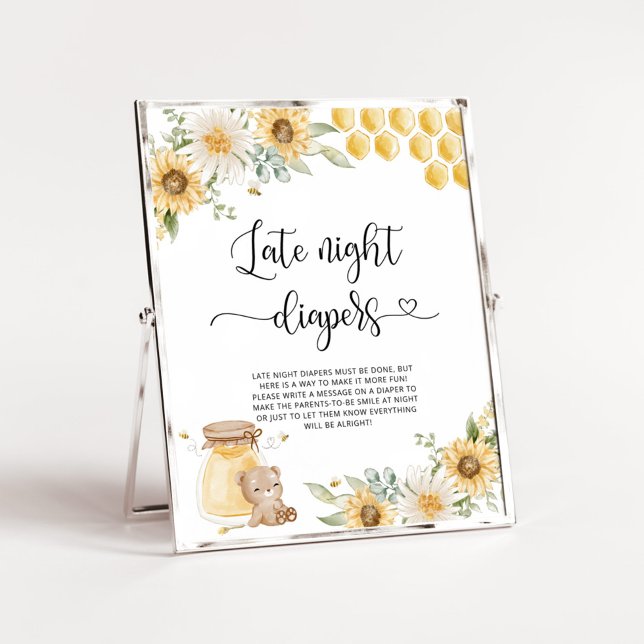 Honey bear Late night diapers Poster (Creator Uploaded)