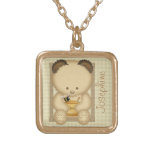 Honey Bear Personalized Necklace at Zazzle
