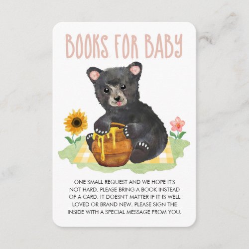 Honey Bear Picnic Books for Baby Enclosure Card