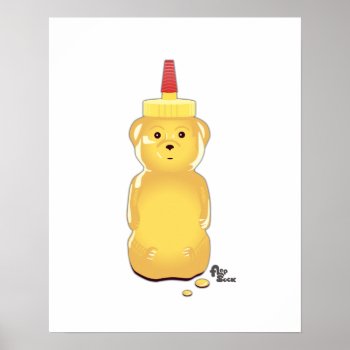 Honey Bear Poster by flopsock at Zazzle