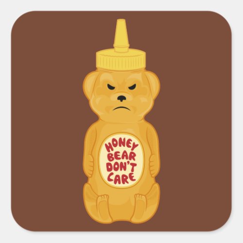 Honey Bear Square Sticker