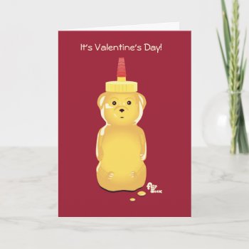 Honey Bear Valentine's Day Card by flopsock at Zazzle