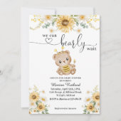 Honey Bear We can Bearly Wait Baby Shower Invitation (Front)