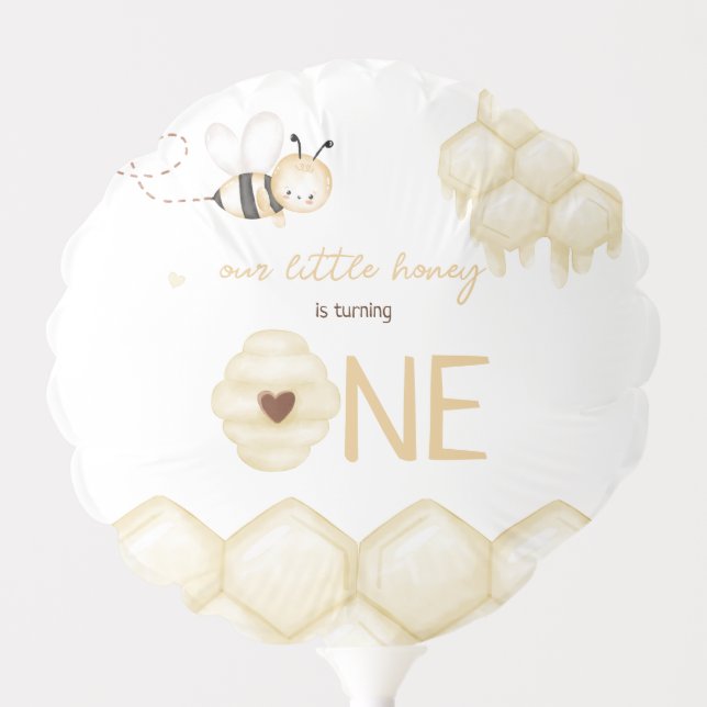 Honey Bee 1st Birthday  Balloon (Front)