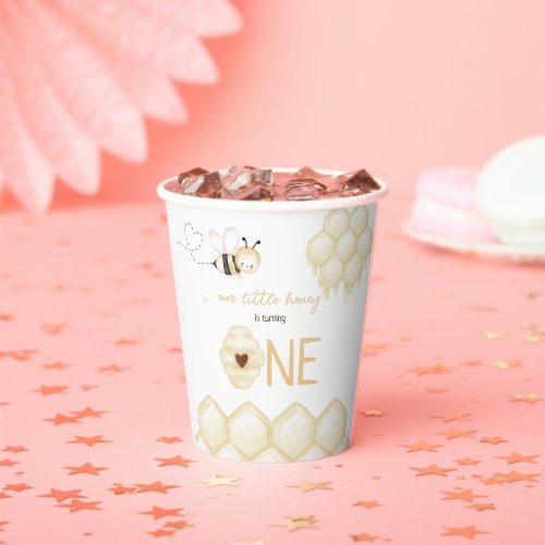 Honey Bee 1st Birthday  Paper Cups