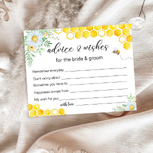 Honey bee Advice & Wishes Bridal Shower