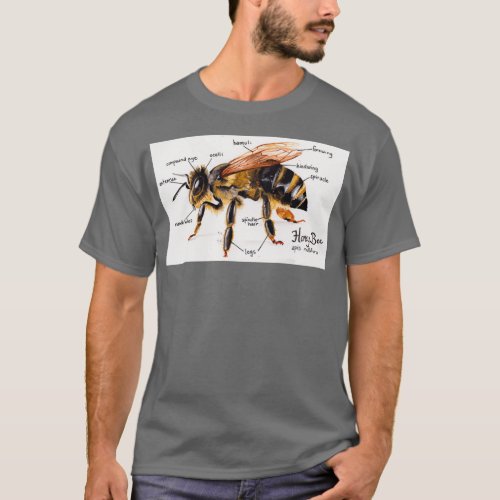 Honey Bee Anatomy Chart T_Shirt