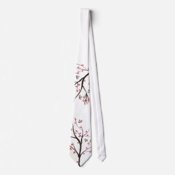 Honey Bee And Cherry Blossom Tie by AlteredBeasts at Zazzle