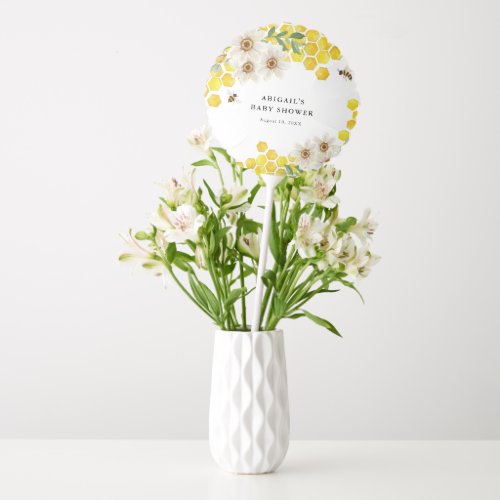 Honey Bee and Daisies Personalized Baby Shower Balloon