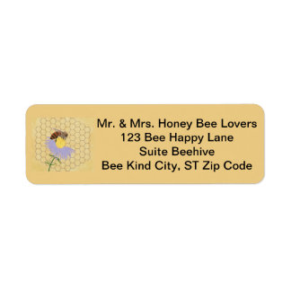 Honey Bee and Flower Address Labels