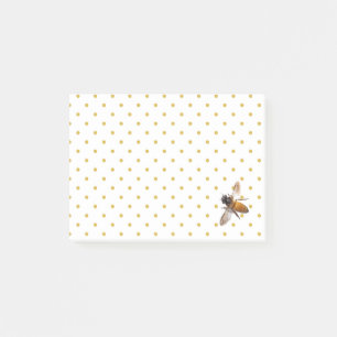 Honey-bee and polka-dots post-it notes