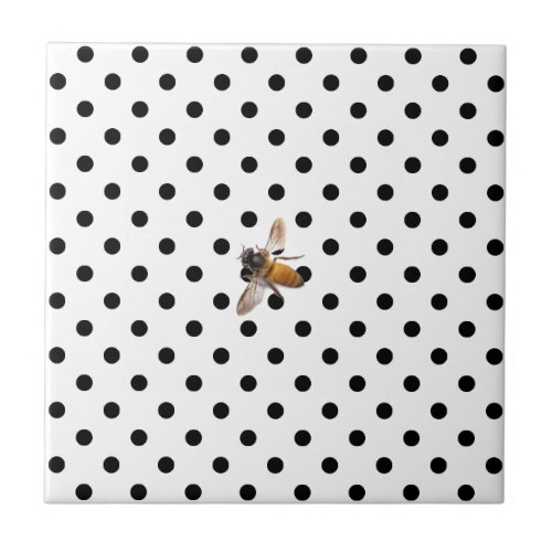Honey Bee and polka_dots Tile