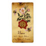 HONEY BEE AND WILD ROSES ,BEEKEEPER RED WAX SEAL LABEL