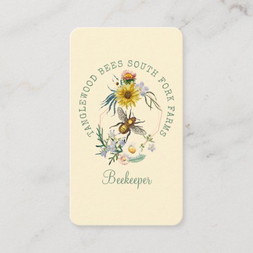 Honey Bee Apiary Beekeeper Business Card