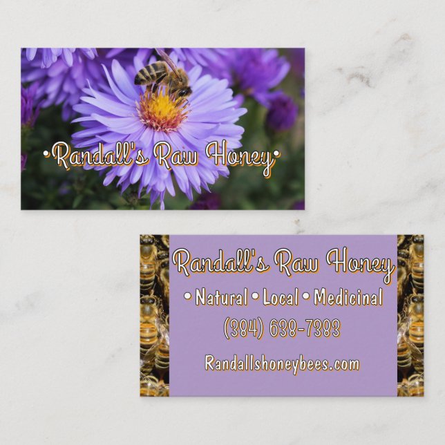 Honey Bee Apiary Business Card (Front/Back)