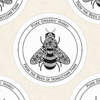 Honey Bee Apiary Business Classic Round Sticker