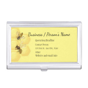 Honey Bee Apiary Business Custom Business Card Mag Business Card Case