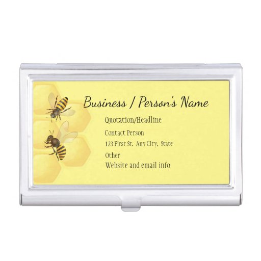 Honey Bee Apiary Business Custom Business Card Mag Business Card Case