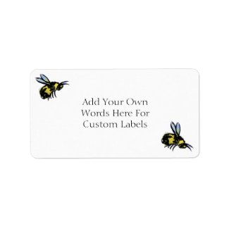 Honey Bee Art Custom Insect Decals or Labels