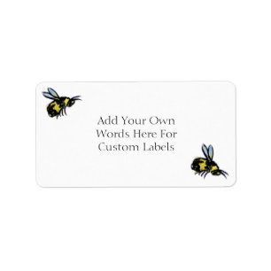 Honey Bee Art Custom Insect Decals or Labels