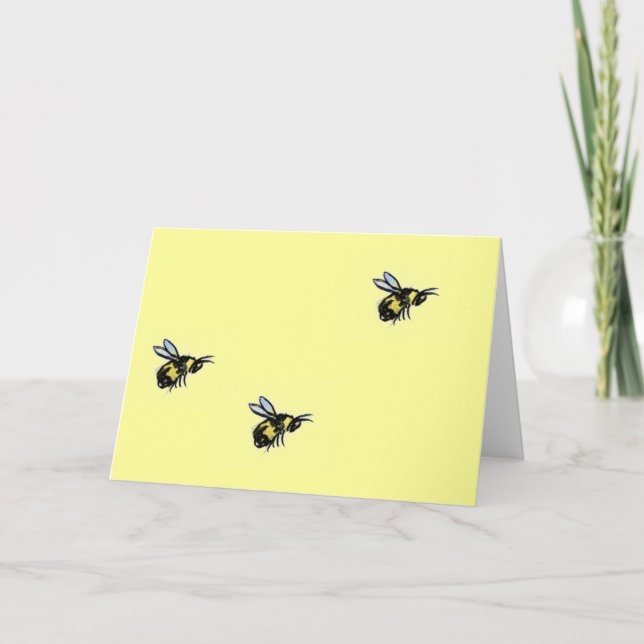 Honey Bee Art Greeting or Note Cards (Front)