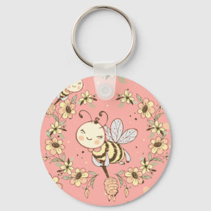 Honey Bee Art Keychain
