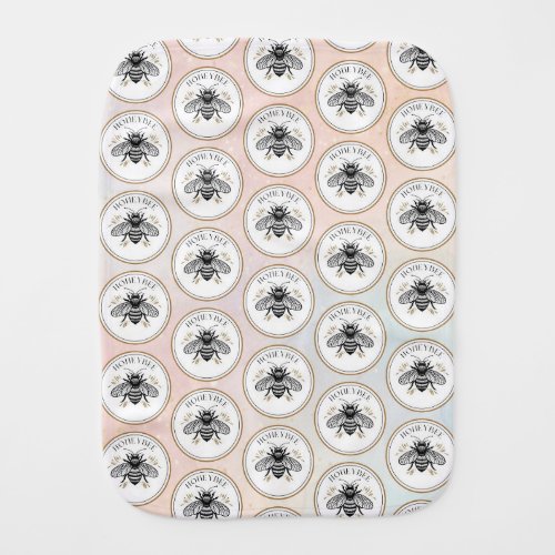 Honey Bee Baby Burp Cloth