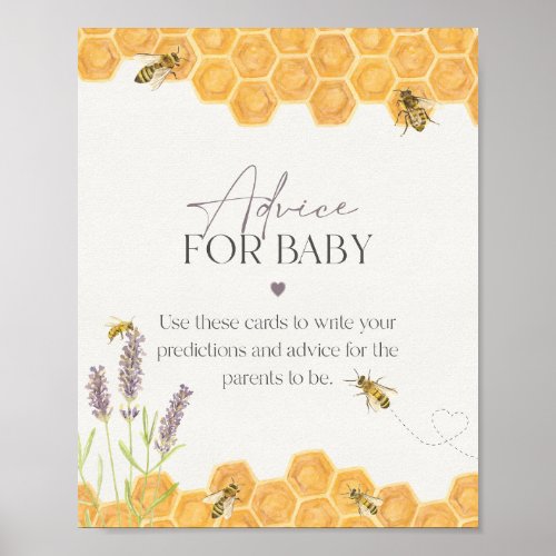 honey bee baby shower advice for baby sign