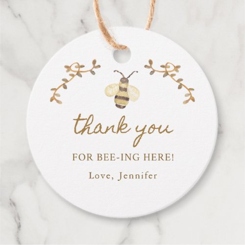 Honey Bee Baby Shower Bee Thank You Favor Tags