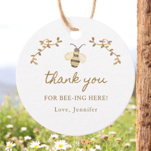Honey Bee Baby Shower Bee Thank You Favor Tags