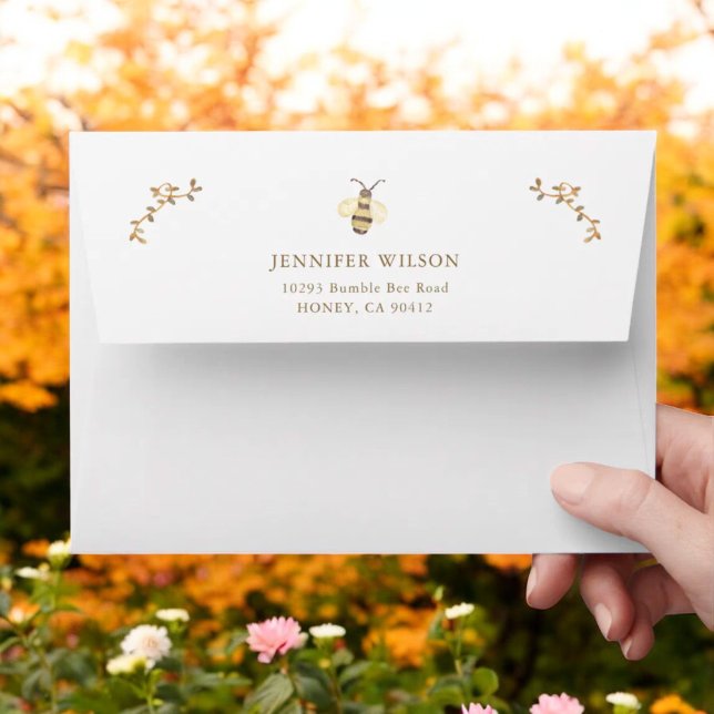 Honey Bee Baby Shower Bee Theme Envelope (Creator Uploaded)