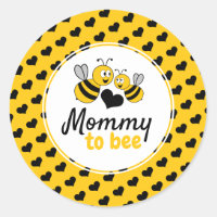 Honey Bee, Baby Shower Classic Round Sticker