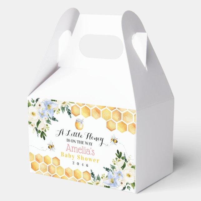 Honey Bee Baby Shower Favor Box (Front)